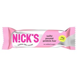 Baton proteinowy z orzeszkami ziemnymi w mlecznej czekoladzie Nick's, 50g