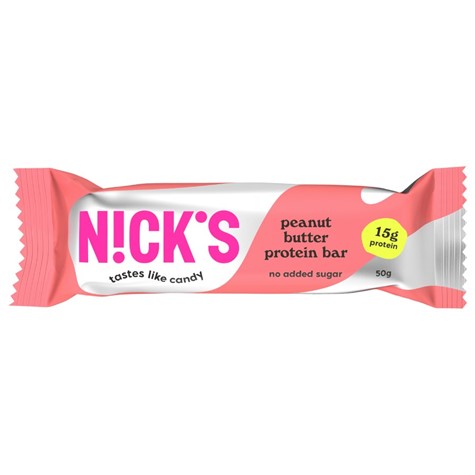 Baton proteinowy o smaku masła orzechowego w mlecznej czekoladzie Nick's, 50g