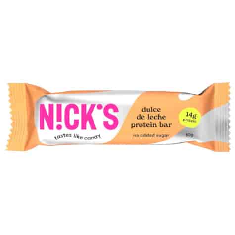 Baton proteinowy o smaku karmelu i ciasteczek Nick's, 50g