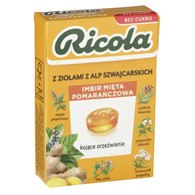 Cukierki ziołowe imbir, mięta, pomarańcza RICOLA, 27,5g