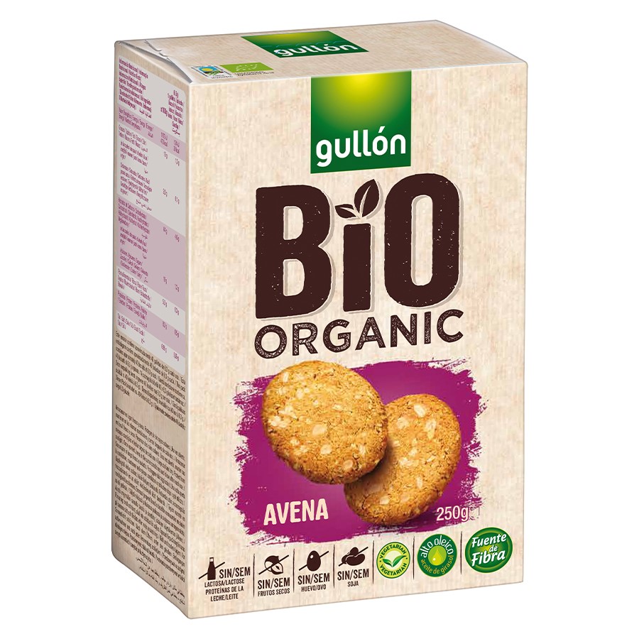 Ciastka z owsem i pszenicą Gullón BIO, 250g