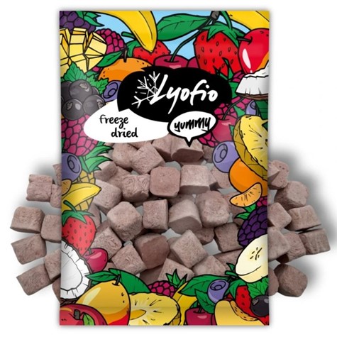 Liofilizowane kostki-mleko kokosowe z truskawką, 100g