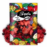 Liofilizowana mieszanka leśna 3x30g (truskawka, borówka amerykańska , malina), 90g