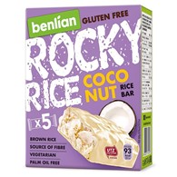 Batony ryżowe w polewach Rocky rice white - coconut Benlian, 90g
