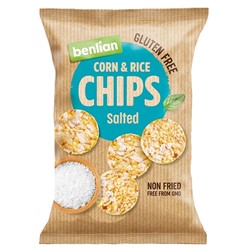 Chipsy kukurydziano-ryżowe - klasyczne z solą morską Benlian 50g