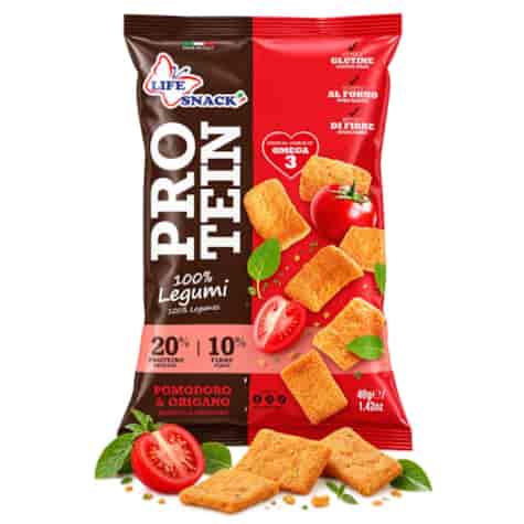 Przekąska proteinowa z pomidorem i oregano LIFE PROTEIN, 40g